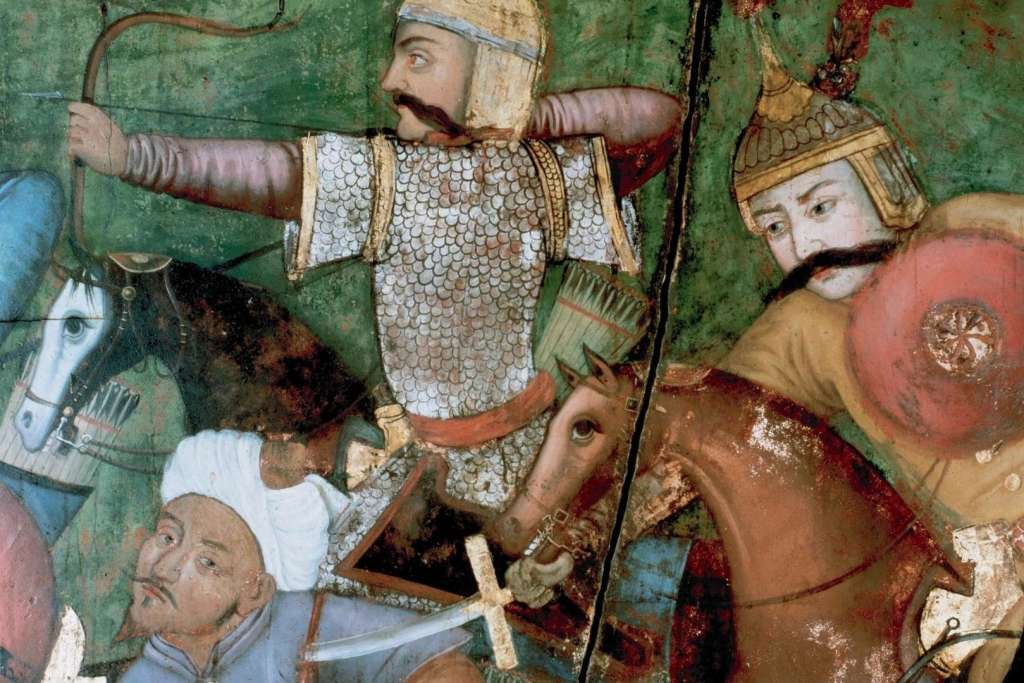 Soldados de caballería persa al mando de Shah Abbas I