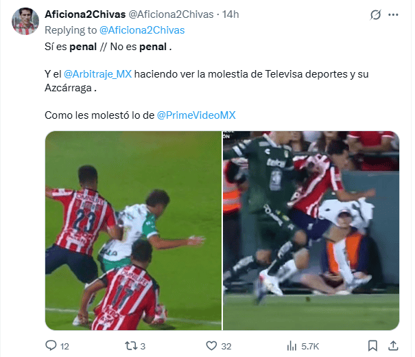 Denuncias a través de X por parte de aficionados de Chivas contra el arbitraje del presente torneo Apertura 2025 de la Liga MX. X / @Aficiona2Chivas Denuncias a través de X por parte de aficionados de Chivas contra el arbitraje del presente torneo Apertura 2025 de la Liga MX. X / @Aficiona2Chivas