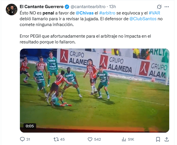 Denuncias a través de X por parte de aficionados de Chivas contra el arbitraje del presente torneo Apertura 2025 de la Liga MX. X / @cantantearbitro Denuncias a través de X por parte de aficionados de Chivas contra el arbitraje del presente torneo Apertura 2025 de la Liga MX. X / @cantantearbitro