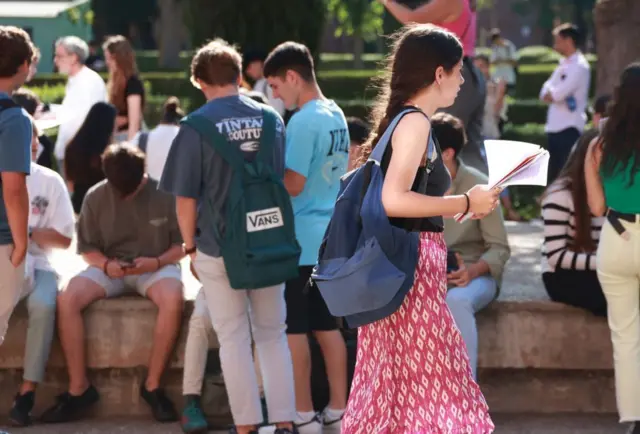 Estudiantes en Sevilla, España. 