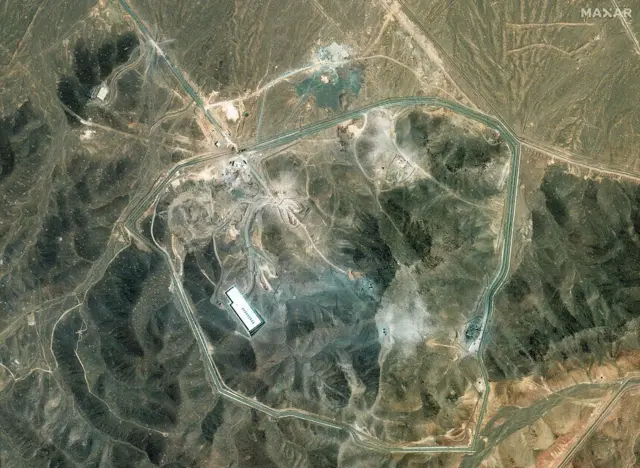 Vista aérea del complejo nuclear iraní de Fordo