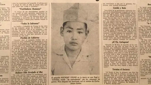 Recorte del periódico El Espectador con el rostro de Carlos Arturo.