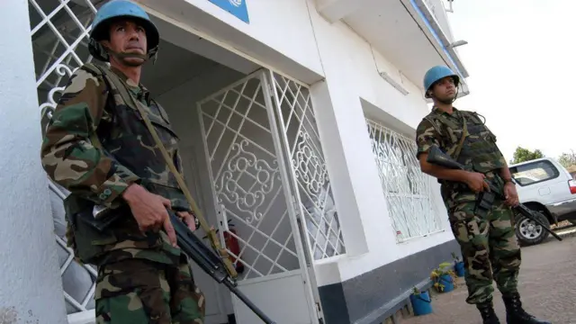 Soldados de las fuerzas de paz de la ONU destacados en la República Democrática del Congo