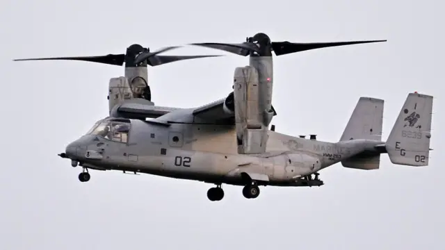 Aeronave militar estadounidense cerca de Puerto Rico, fotografiada el pasado 11 de septiembre. 