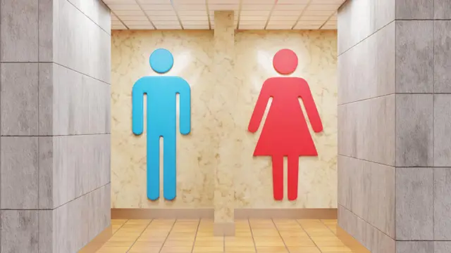 Baños de hombres y mujeres