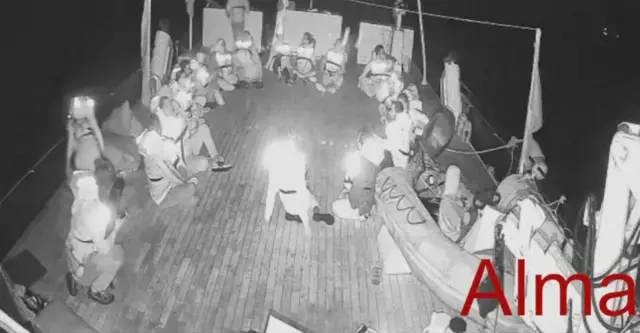 Tripulantes del barco 