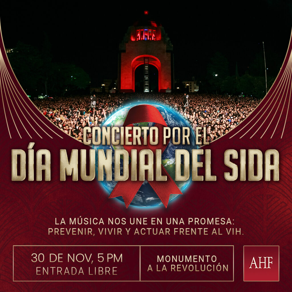 Flyer del concierto del Día Mundial del Sida.