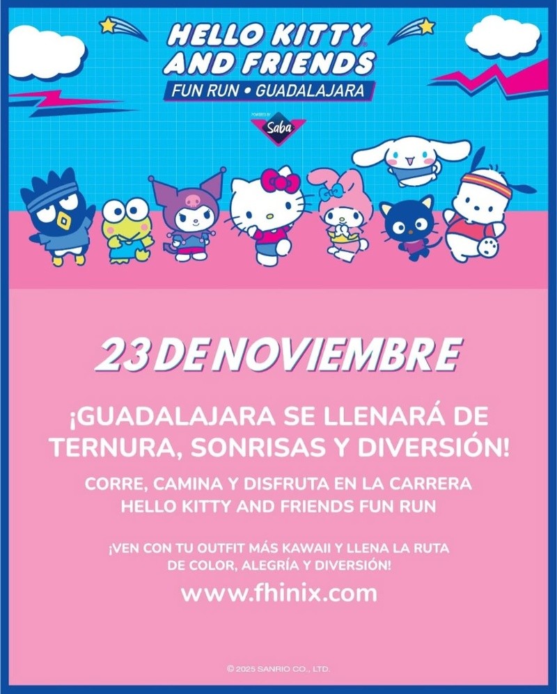 Hello Kitty y sus amigos de Sanrio se apoderaran de La Gran Plaza Fashion Mall este domingo. INSTAGRAM/@fhinixsports Hello Kitty y sus amigos de Sanrio se apoderaran de La Gran Plaza Fashion Mall este domingo. INSTAGRAM/@fhinixsports