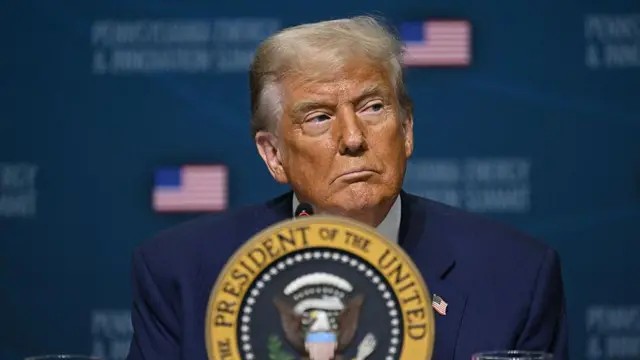 El presidente de EE.UU., Donald Trump, el 15 de julio de 2025.