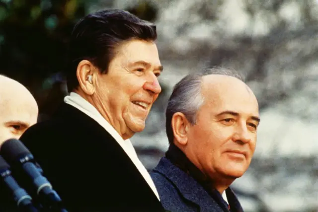 Reagan con Gorbachov en 1987.