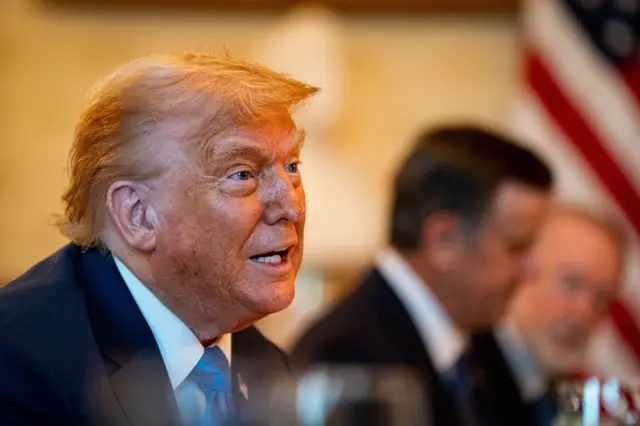 Donald Trump en una reunión bilateral con Israel