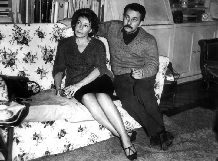 Alejandra Boero junto a Pedro Asquini, figura fundamental del teatro argentino.