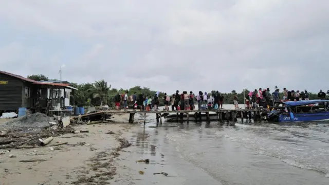 Muelle en el caribe panameño