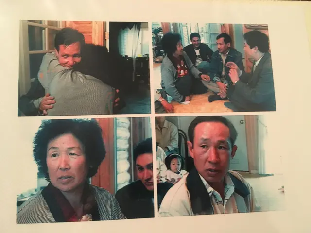 Varios momentos del reencuentro de Carlos Arturo con su hermana mayor y otros miembros de la familia.