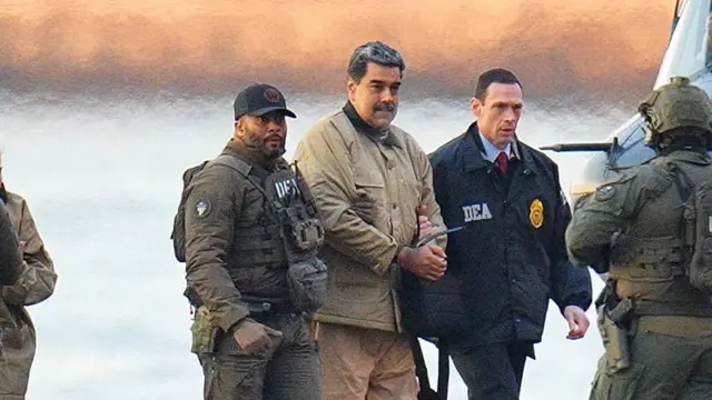 Maduro escoltado por agentes federales en Nueva York