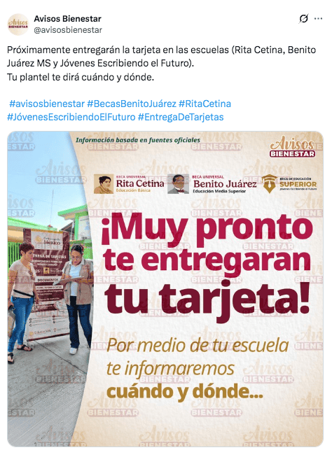 X / @avisosbienestar X / @avisosbienestar