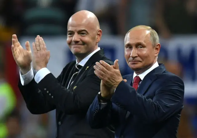 Infantino y Putin