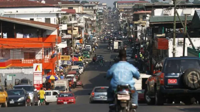 Una calle de Monrovia, capital de Liberia