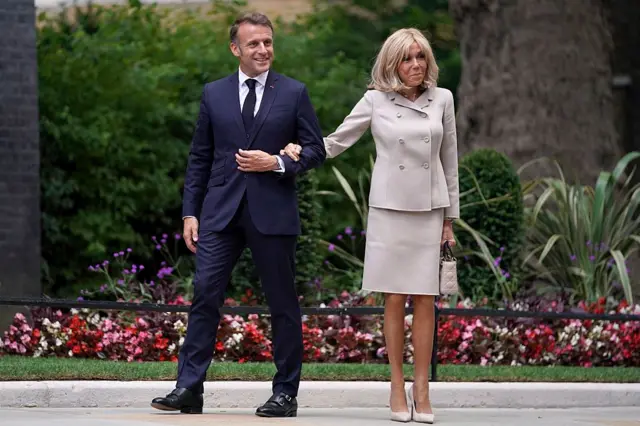 Emmanuel y Brigitte Macron