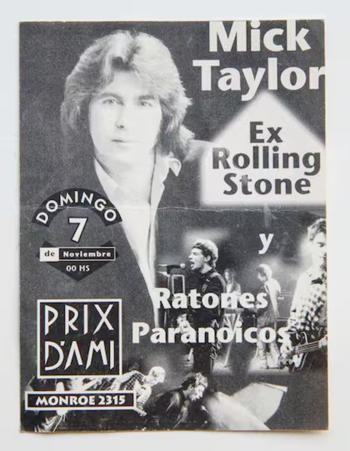 El afiche de Mick Taylor y los Ratones en Prix D'Ami. Foto: IG