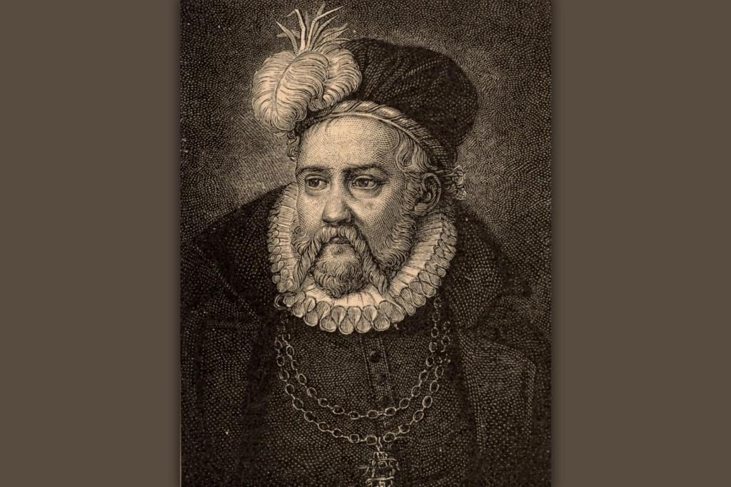 Grabado de Tycho Brahe realizado por un artista anónimo