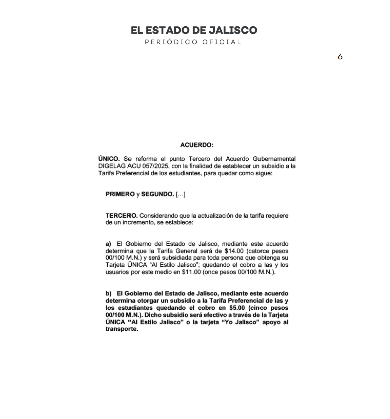 Captura del Diario Oficial del Estado. ESPECIAL Captura del Diario Oficial del Estado. ESPECIAL