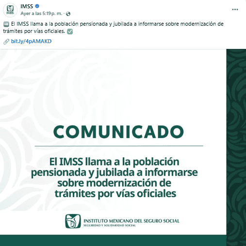 FACEBOOK / IMSS FACEBOOK / IMSS