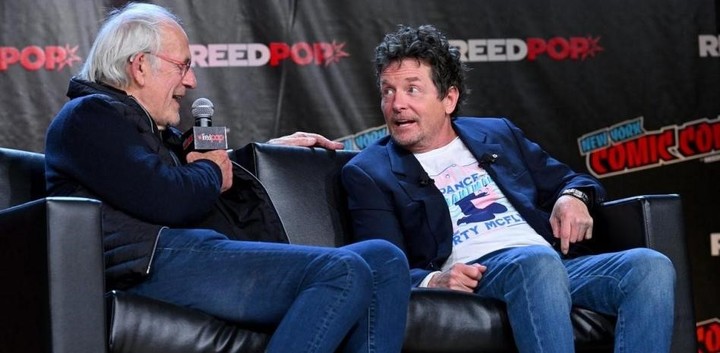 El emotivo reencuentro con Michael J. Fox en la Comic-Con de Nueva York, en 2022.