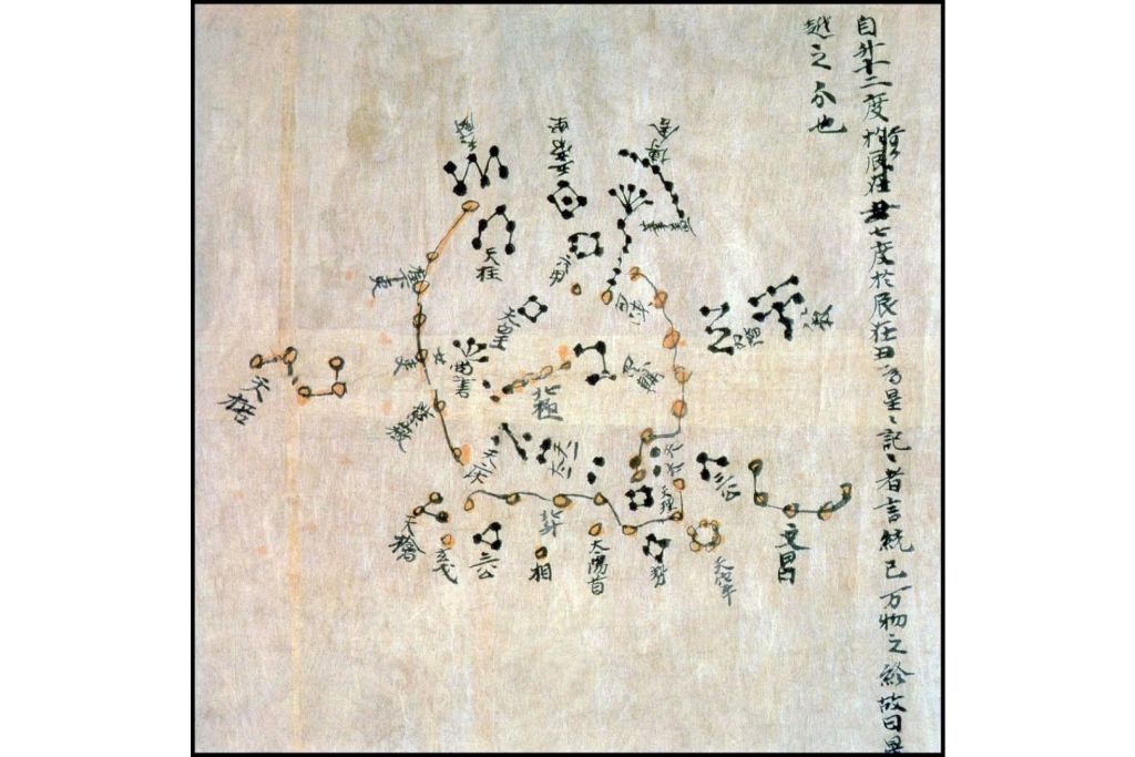 El mapa estelar de Dunhuang es una de las representaciones gráficas más antiguas de estrellas en la astronomía china, elaborado durante la dinastía Tang