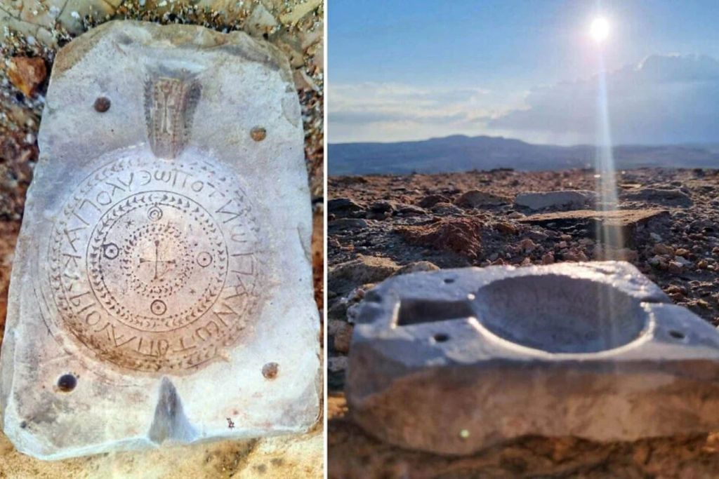 Un antiguo molde de piedra caliza, con unos 1.400 años de antigüedad, ha sido hallado en Hyrcania, en la región desértica de Judea