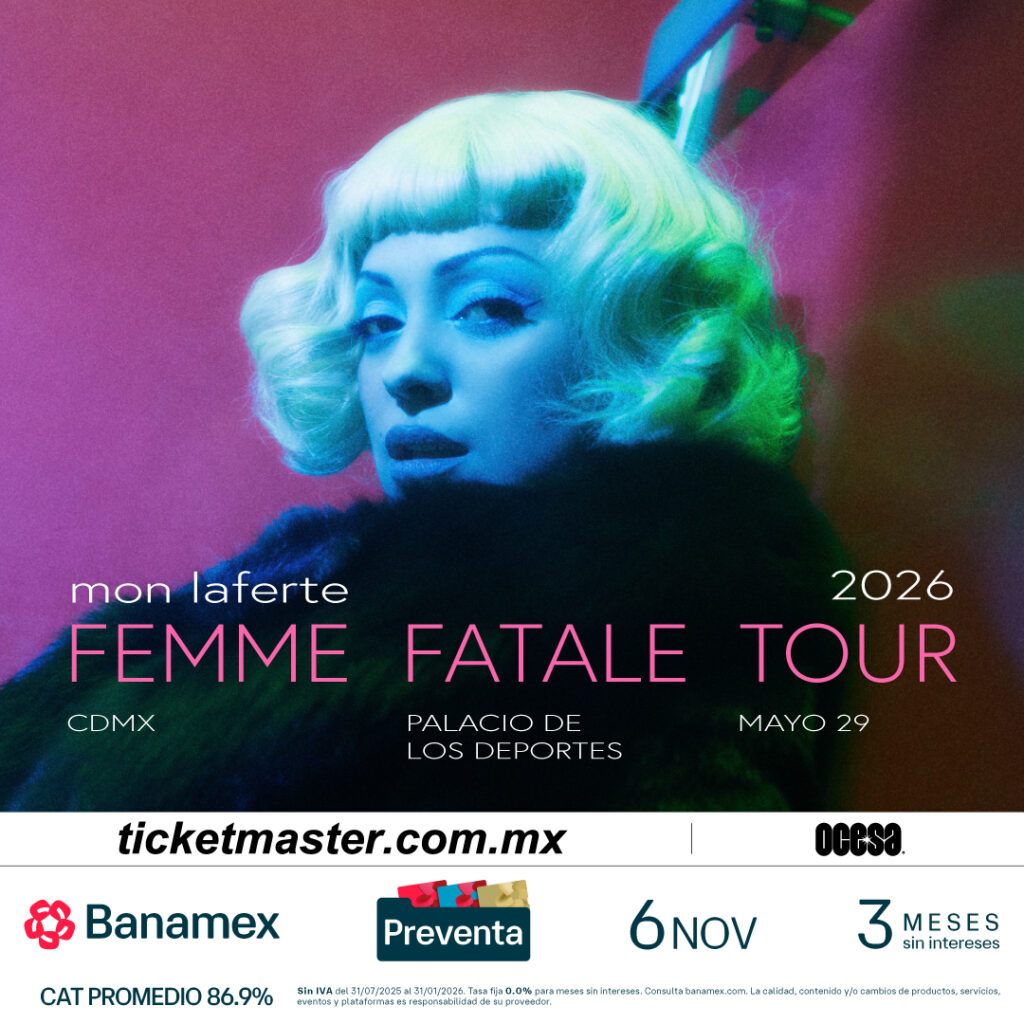 Póster del concierto de Mon en el Palacio de los Deportes.