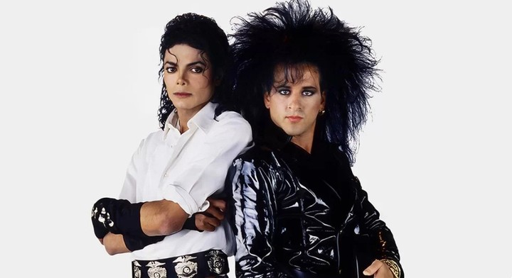 Steve Stevens con Michael Jackson. Foto de prensa