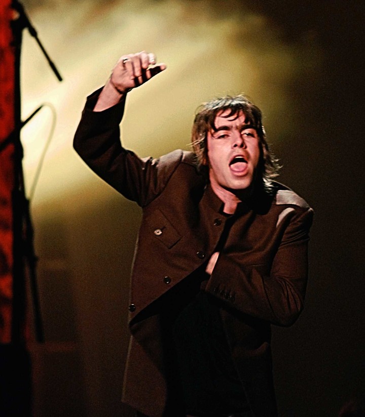 Liam Gallagher en los premios MTV de 1996. Foto: AP