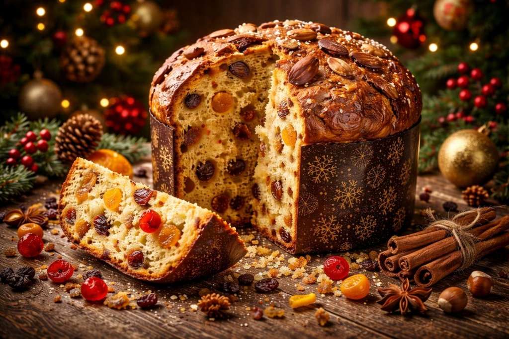 Nacido en Milán durante el Renacimiento, este dulce alto y esponjoso comenzó como un pan festivo enriquecido con frutas