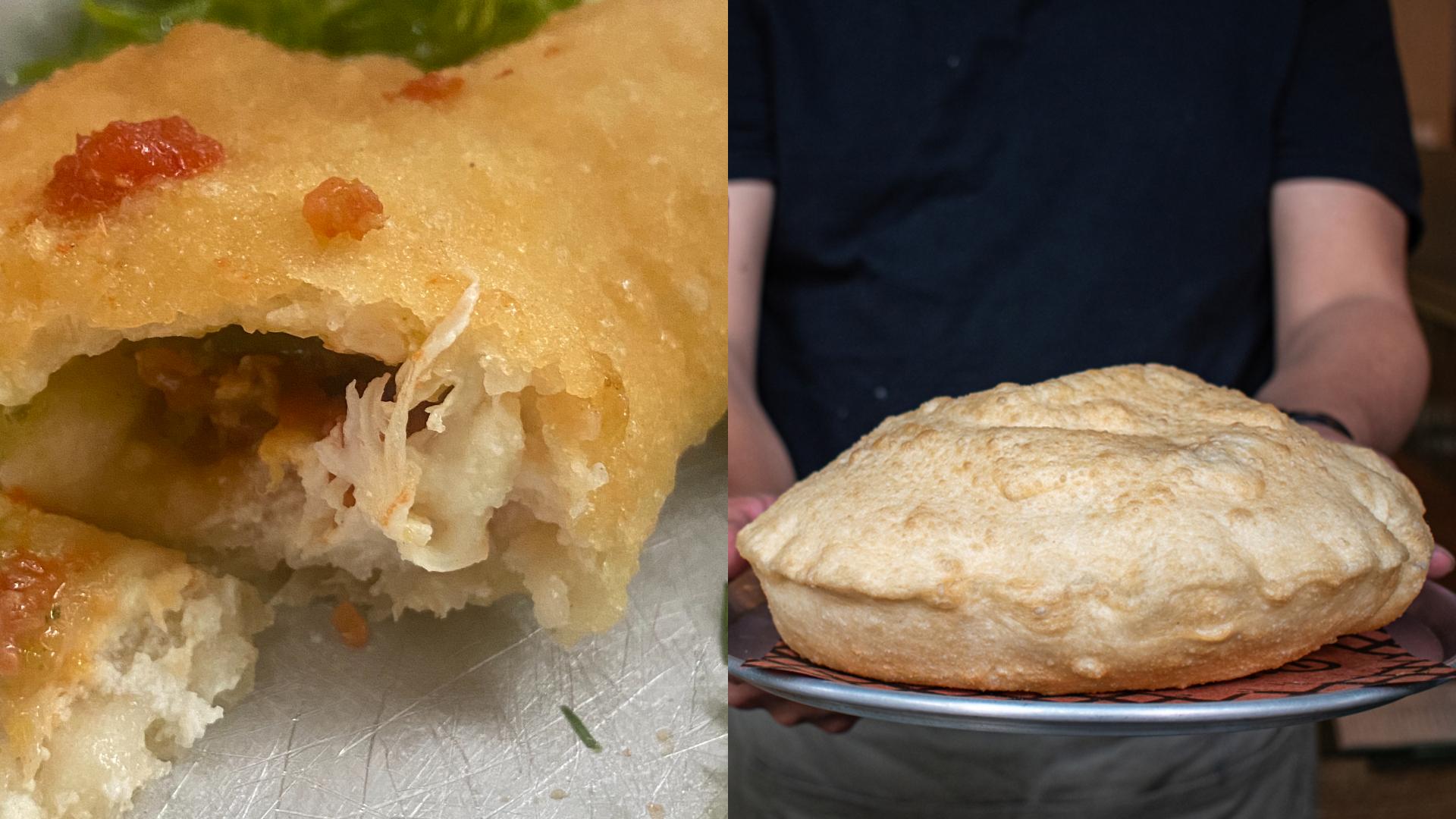 pizza rellena chicharón prensado rita fritta