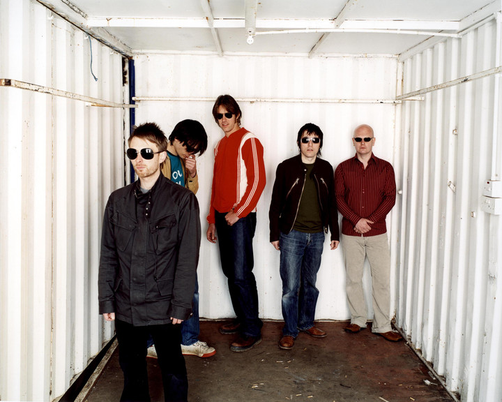 Una vieja foto de prensa de Radiohead.