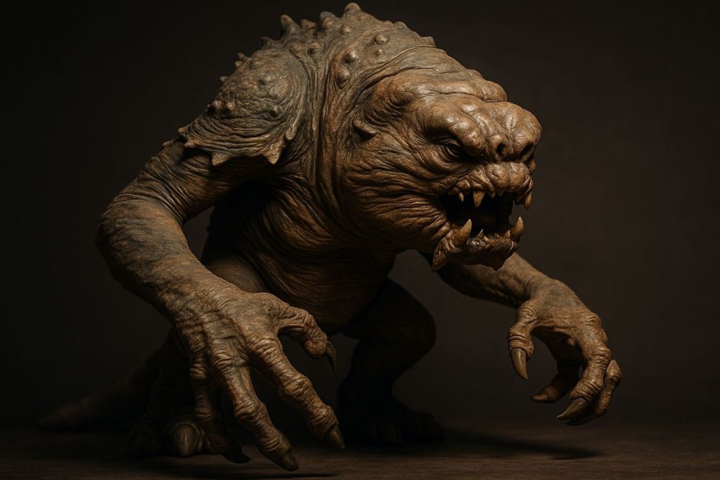 Representación fantasiosa del popular Rancor de Star Wars