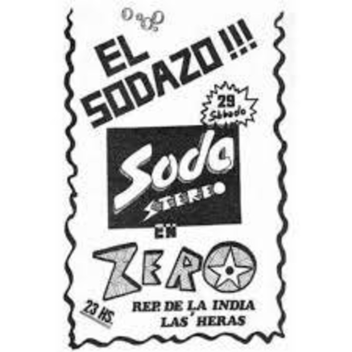 El flyer de Soda Stereo en Zero, 1983.
