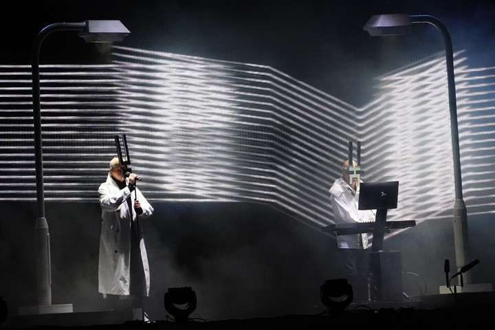 Los Pet Shop Boys, en su última visita a la Argentina. Foto Emmanuel Fernández