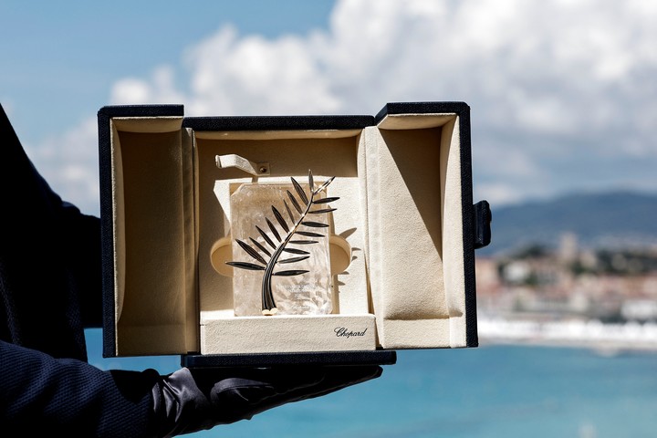 La Palme d'Or, que el jurado que preside Juliette Binoche entregará el sábado 24 de mayo. Foto Reuters