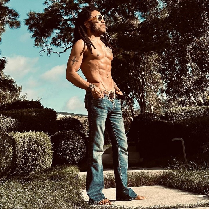 Lenny Kravitz en una foto reciente de su cuenta de Instagram.