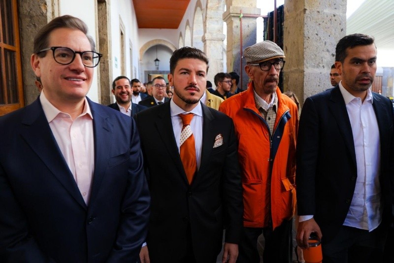 Salomón Chertorivski, el gobernador de Nuevo León, Samuel García, el ex dirigente nacional de Movimiento Ciudadano, Dante Delgado, y el coordinador nacional de Movimiento Ciudadano, Jorge Álvarez Máynez. EL INFORMADOR/ A. Navarro. Salomón Chertorivski, el gobernador de Nuevo León, Samuel García, el ex dirigente nacional de Movimiento Ciudadano, Dante Delgado, y el coordinador nacional de Movimiento Ciudadano, Jorge Álvarez Máynez. EL INFORMADOR/ A. Navarro.