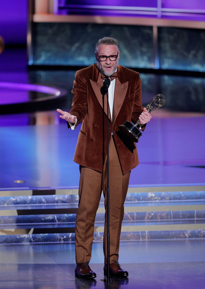 Seth Rogen fue el primer ganador de la noche. Foto  REUTERS